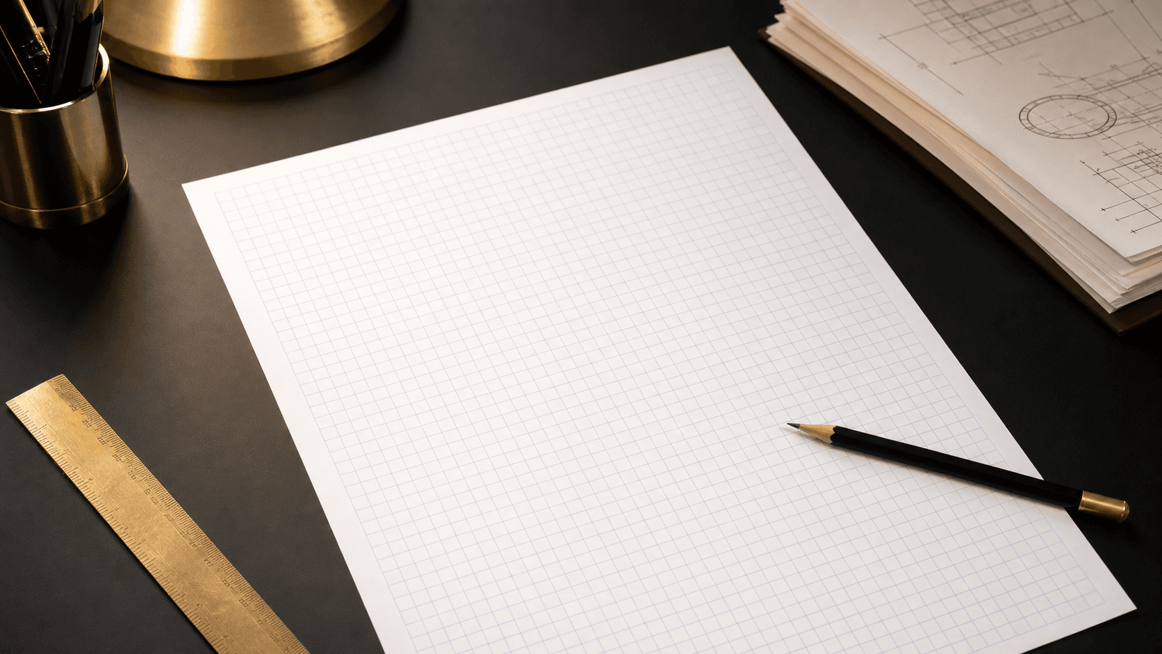 Printable square graph paper preview with gold grid lines